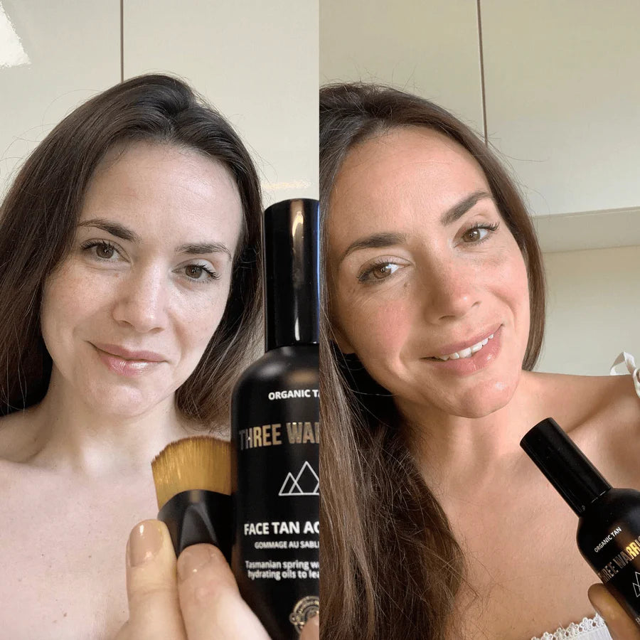 Three Warriors Face Tan Water