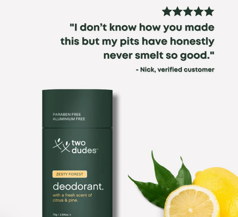 Two Dudes Deodorant- Zesty Forest
