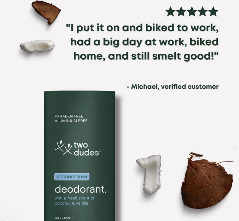 Two Dudes Deodorant- Coconut Rush