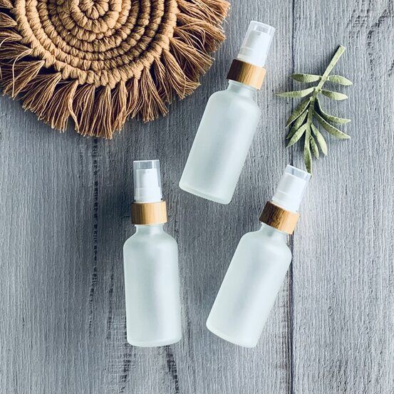 50ml Mister Bottle frosted Bamboo Lid