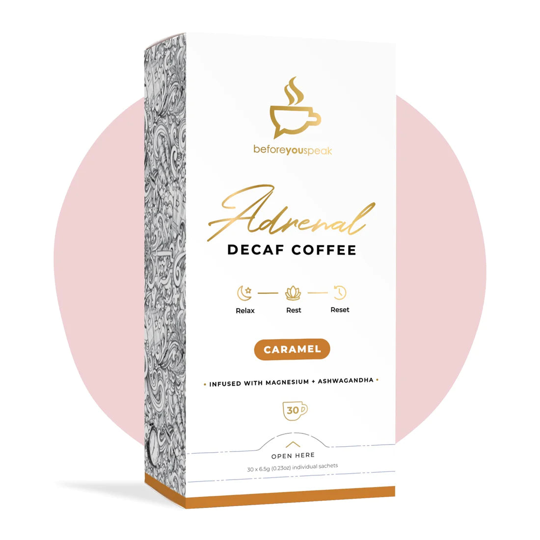 Before You Speak Coffee- Adrenal Caramel Decaf 30serve