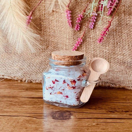 Bath Salts Glass Jar With Spoon