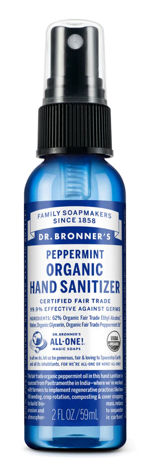 Dr Bronners Hand Sanitiser- Peppermint